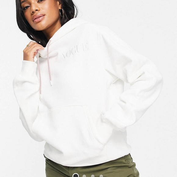 Puma x Vogue Logo Hoodie in White - Picture 1 of 5